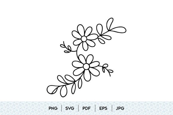 Download Minimal Floral Branch Line Art SVG - Premium Resources