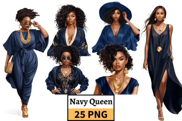 Download Navy Elegance: African American Woman - Elegance Collection