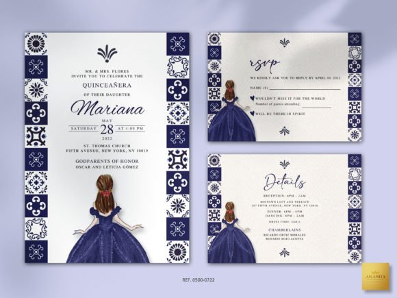 Download Mexican QUINCEAÑERA Invitation Template - Invitation template Collection