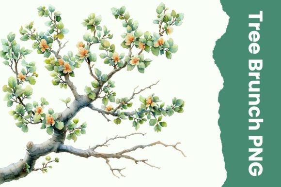 Download Watercolor Tree Branch Png - Branch Collection